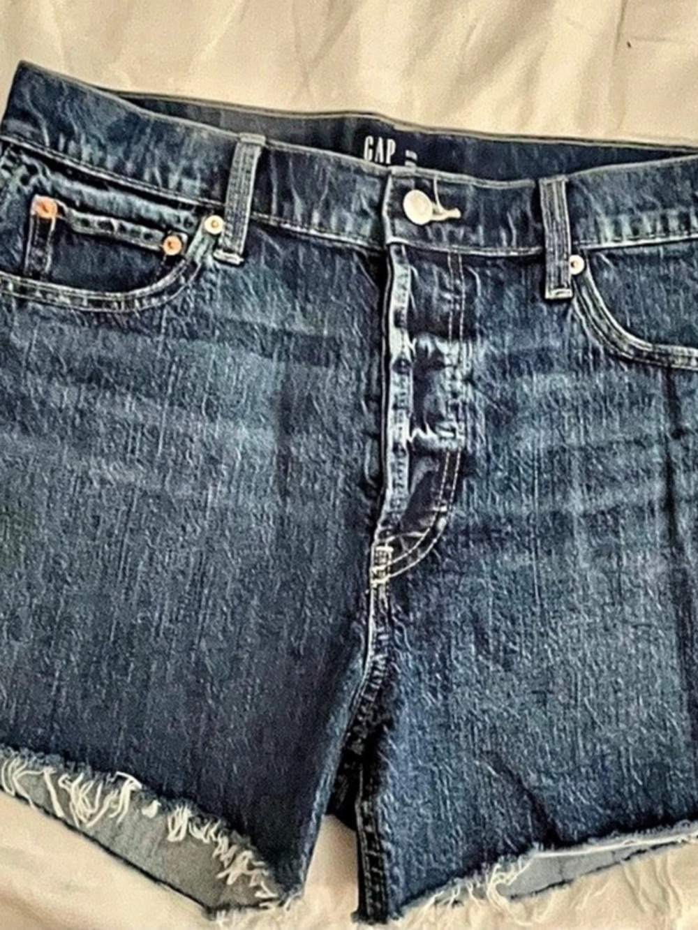 GAP High Rise Cheeky Short Denim Shorts Blue Waist 29